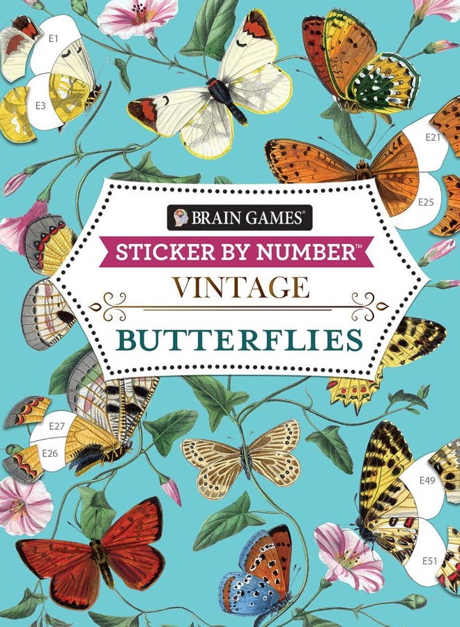 Sticker by Number - Vintage: Butterflies (28 Images to Sticker)