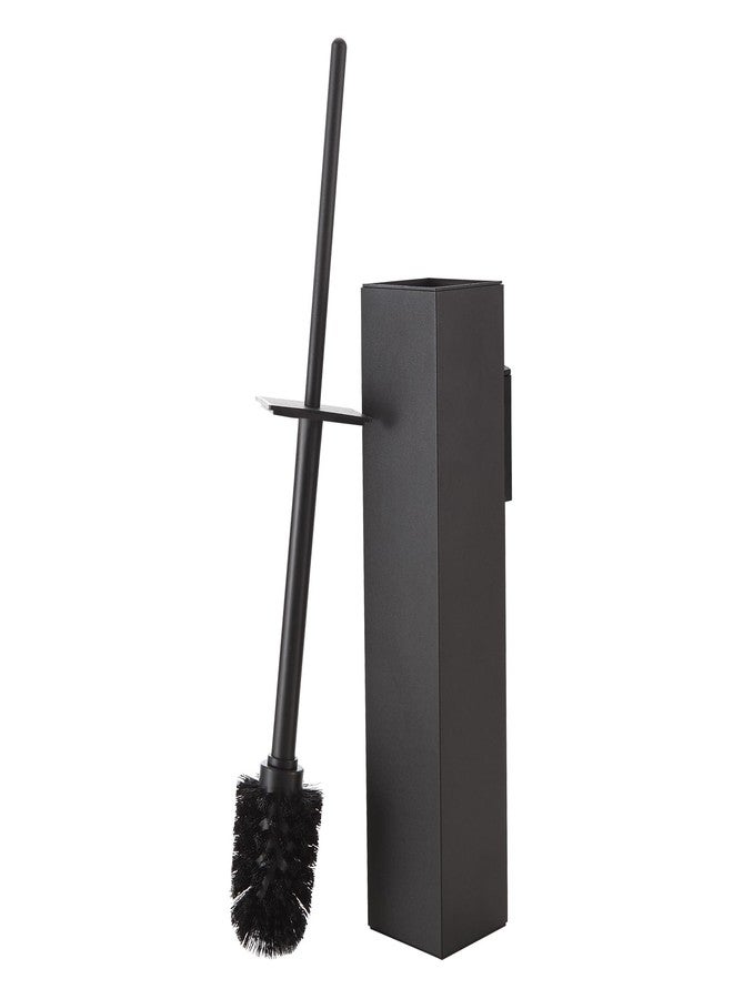 BGL Toilet Brush and Holder Set Matte Black Wall Mounted for Bathroom Square Design - Image 1