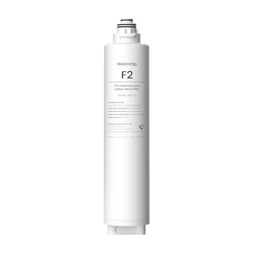 Waterdrop F2 Filter, Replacement for X8 & X12 & X16 Undersink Reverse Osmosis System, [ NOT for X8PRO & X12PRO ], 6-month Lifetime - Image 1