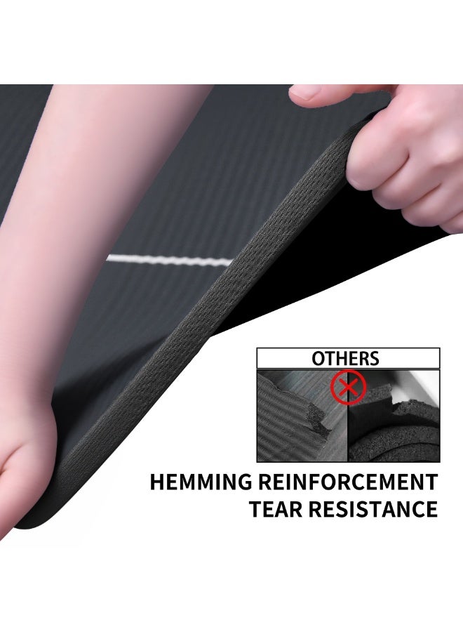 PROIRON حصيرة يوغا برو إيرون غير قابلة للانزلاق صديقة للبيئة NBR متعددة الاستخدامات بسماكة 10 مم حصيرة تمارين عالية الكثافة مقاومة للتمزق مع حزام حمل لليوغا والبيلاتس والجمباز - 183 سم × 66 سم × 1 سم - 4 ألوان - Image 3