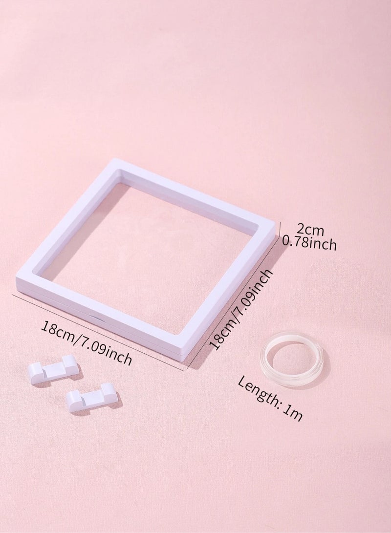 إسكدنيا صندوق تخزين أظافر شفاف مع شريط وحامل أكريليك نانو على الوجهين، مناسب لتخزين فن الأظافر والزخارف والهدايا للأصدقاء - Image 2