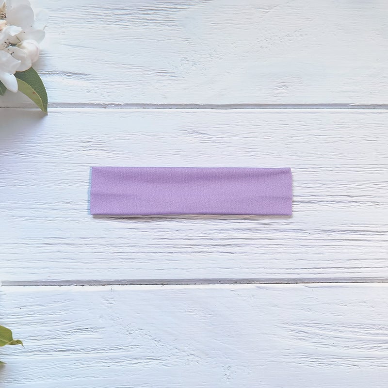 Loquat Stretchable Solid Color Yoga Sports Headband Light purple
