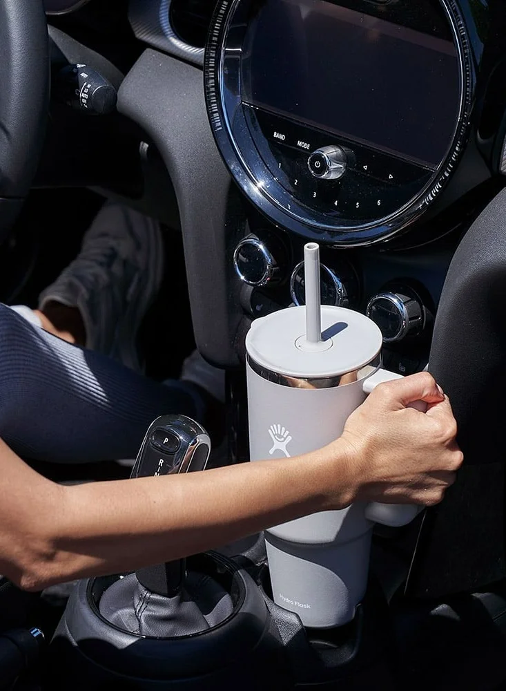 هايدرو فلاسك Hydro Flask Black All Around Insulated Travel Tumbler with Straw, 1.2 L