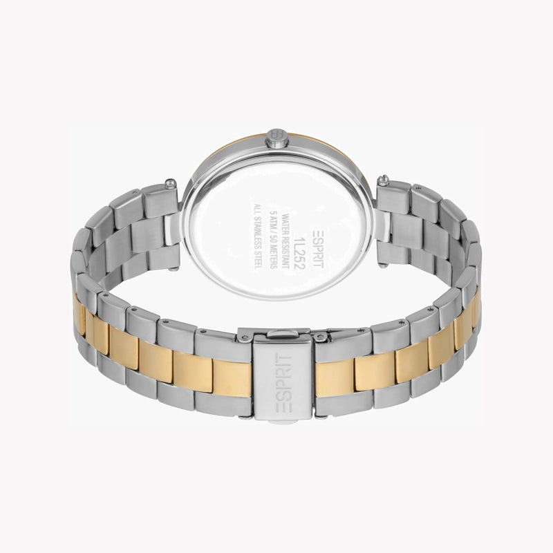 ESPRIT Women's Silver & Rose Gold Stainless Steel Watch, Rose Gold Dial|ES1L252M0055 - Image 4