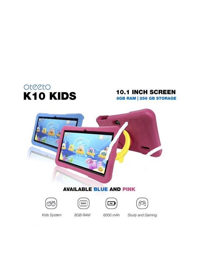 Oteeto - K10 Kid's 5G WI-FI Android Tablet 8" Display, 8GB RAM, 256GB Storage, 6000mAh Battery, 13MP Camera - Blue - Image 1