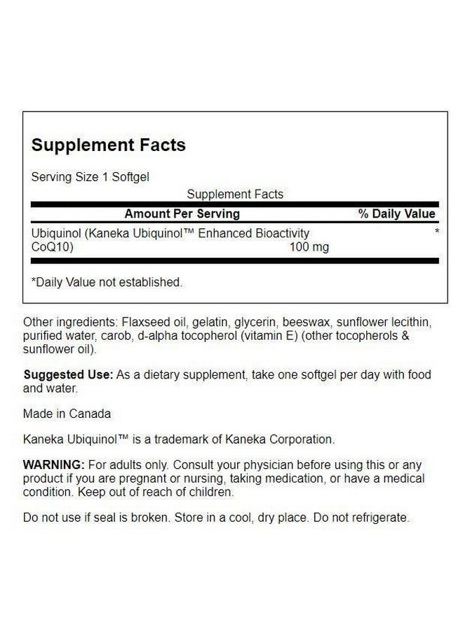 Swanson Ubiquinol 100 Milligrams 60 Sgels - Image 2