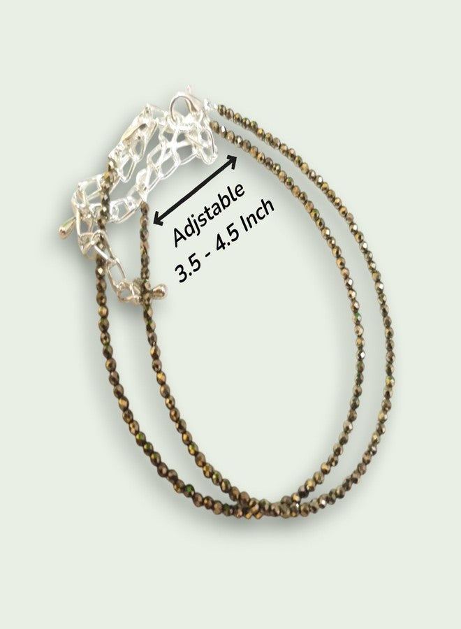 KariGhar Certified Pyrite Anklet Combo for Women | Wealth, Prosperity & Good Luck Anklet for Money Attraction | Stylish Daily Wear, Vastu & Feng Shui Jewelry - Image 3