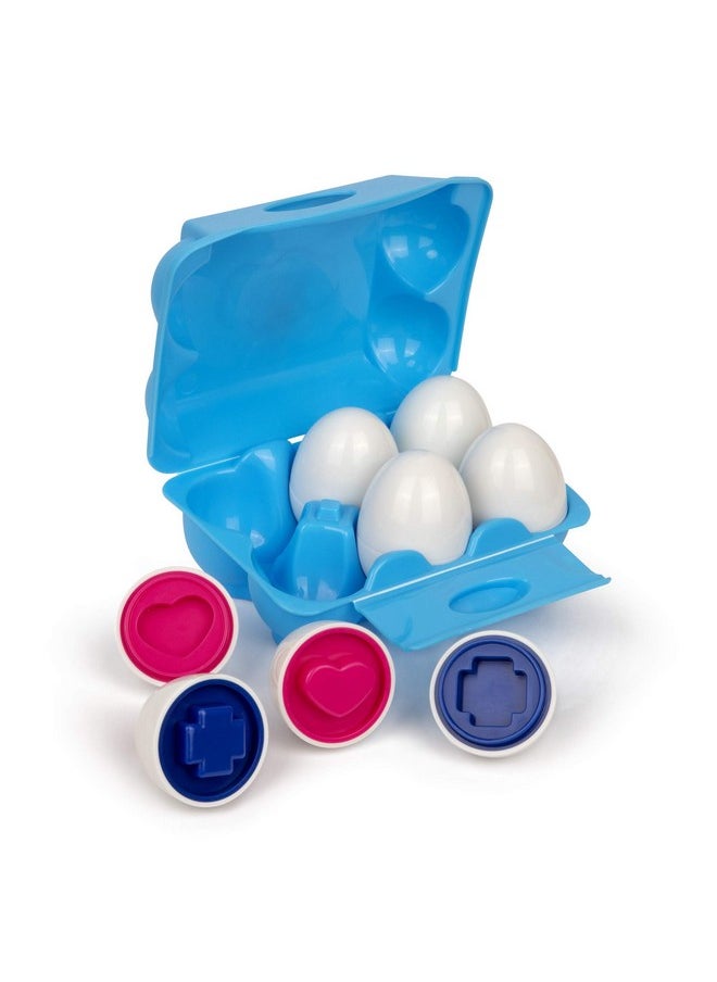 Playkidz Playkidz Shape Sorting Eggs - Developmental and Educational Toy - Half A Dozen (6) Pieces for Mixing and Matching Color or Shape - Recommended for Ages 18m+  - Image 1