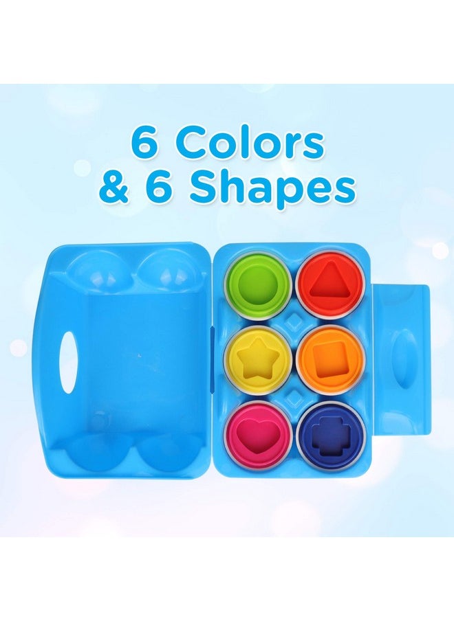 Playkidz Playkidz Shape Sorting Eggs - Developmental and Educational Toy - Half A Dozen (6) Pieces for Mixing and Matching Color or Shape - Recommended for Ages 18m+  - Image 3