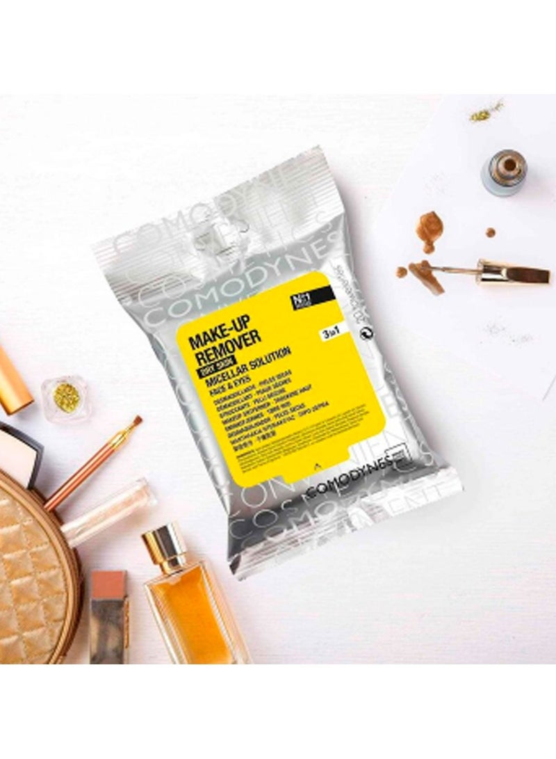 Comodynes Make Up Remover Wipes for Dry Skin 20units - Image 4