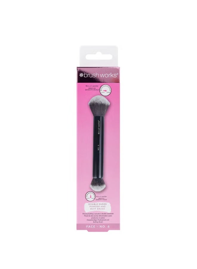 Brushworks brushworks No. 6 Double Ended Powder and Buff Brush  - Image 2