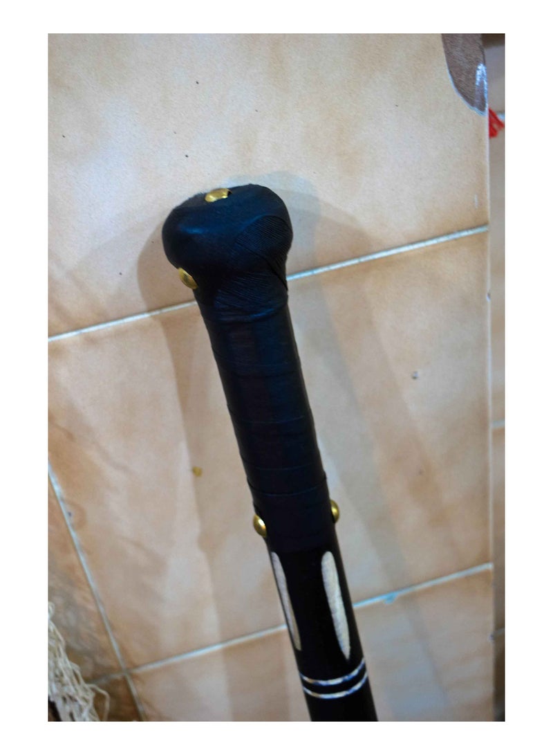 Egypt Antiques Black wooden crutch with white stripes, produced by Egypt Antiques, 100% handmade - Image 3