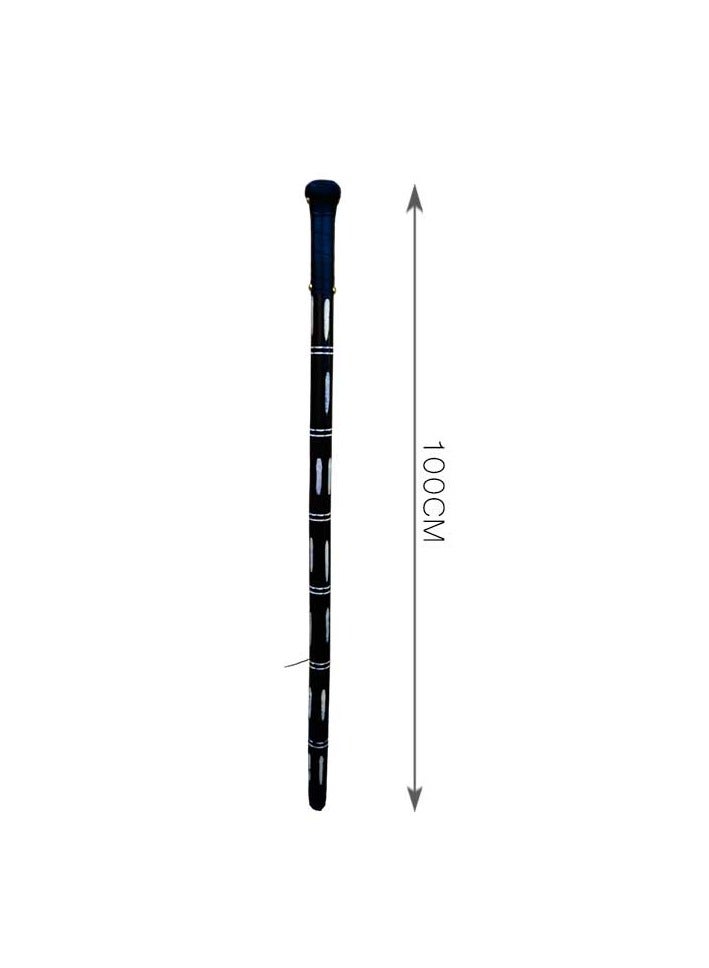 Egypt Antiques Black wooden crutch with white stripes, produced by Egypt Antiques, 100% handmade - Image 4