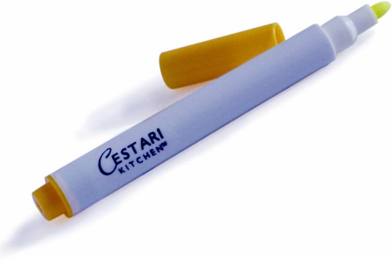 Cestari Yellow Wine Glass Marker, Chalk Ink Pen for Vinyl Stickers, Mirrors, Glass, Stainless Steel, Ceramic - Image 1