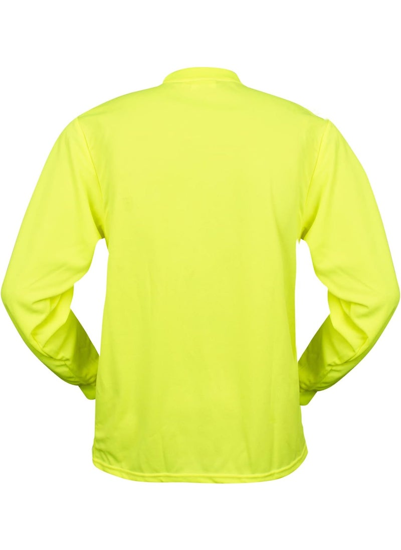 Cordova Cordova V1413XL CorBrite Type O NonRated Lime Birdseye Mesh TShirt Long Sleeves Chest Pocket 3XLarge 10Pack  - Image 2