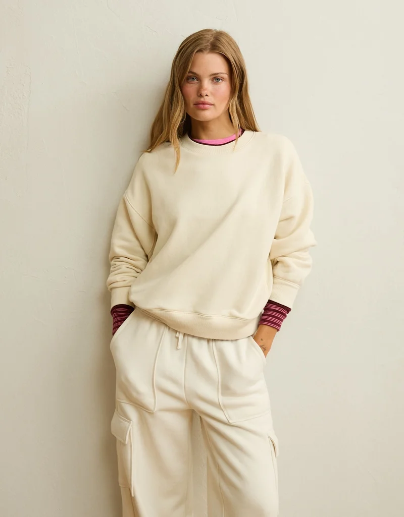American Eagle AE Twice As Nice Crew Neck Sweatshirt