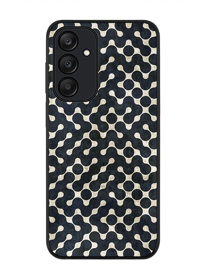 Stylizedd Rugged Black edge case for Samsung Galaxy A25, Slim fit Soft Case Flexible Anti Drop TPU Gel Thin Cover- Connect The Dots (Black) - Image 1