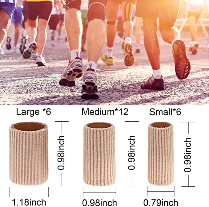 Inralimot 3 Pieces Toe Cushion Tube 0.98 Inches Toe Tubes Sleeves Soft Gel Corn Pad Protectors for Cushions Corns, Blisters, Calluses, Toes and Fingers, 3 Size (Mixed Size Toe Cushion Tube, bunion pads toe - Image 2