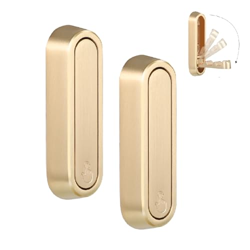 Dntorx Folding Coat Hooks, 2 Pcs Foldable Gold Wall Hooks Heavy Duty Foldable Hook Bathroom Towel Hooks Robe Hooks Wall Mounted for Hanging Coat Towels Clothes Hat Bags Keys - Image 1