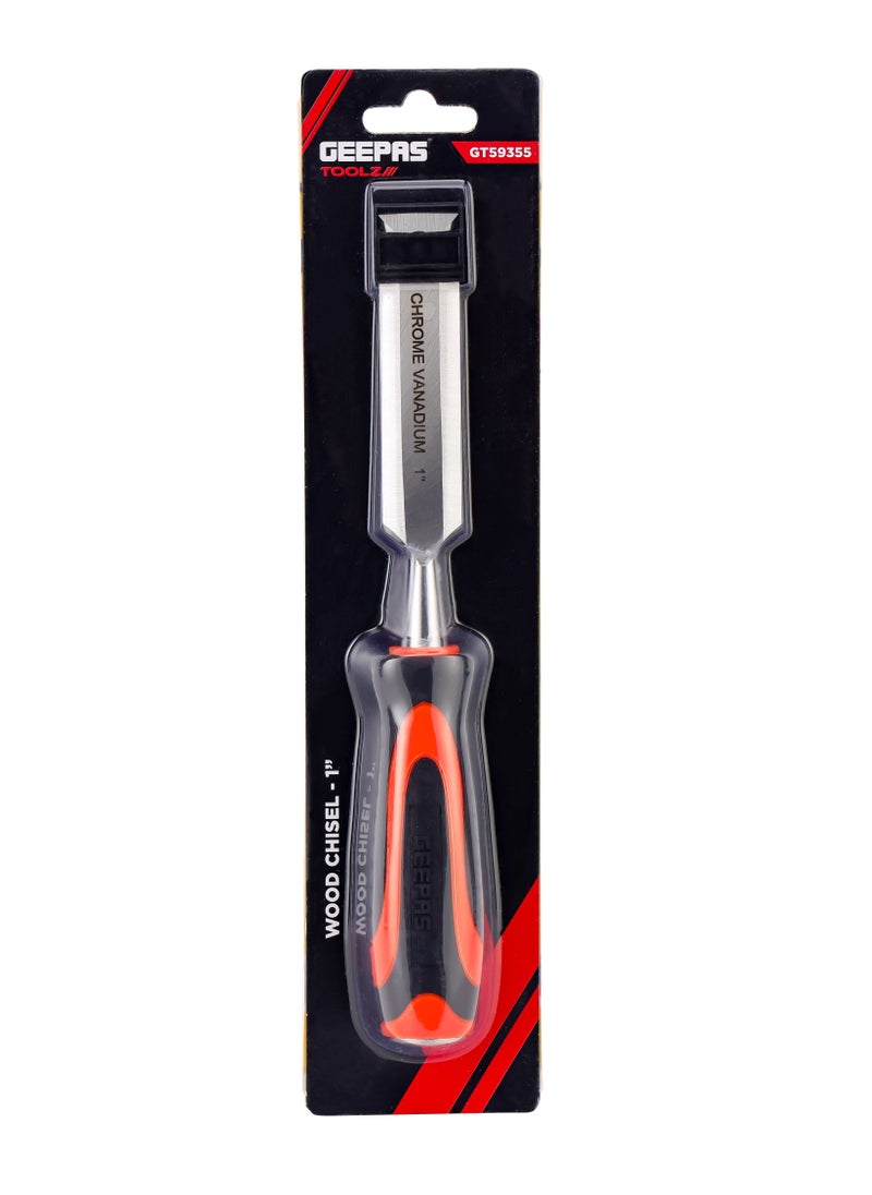 GEEPAS Geepas Toolz 1" Wood Chisel GT59355, High-Quality Cr-V Construction, Induction Hardened, Equipped with TPR Handle, Light-Weight and Durable, Ideal for DIY, Home Improvement, General Repairs, Maintena  - Image 4