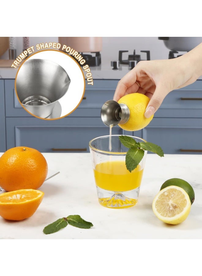 NANAO Manual Lemon Juicer, Two-Piece Stainless Steel Manual Screw Juicer, 304 Food-grade Portable And Durable, Do Not Hurt Your Hands, Convenient And Practical, For Squeezing Limes, Oranges, Various Fruits - Image 3