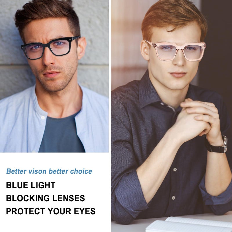Chofilord 6 Pack Fashion Reading Glasses For Women Men Blue Light Blocking Oversized Square Readers With Spring Hinge (6 Pack Colorful B  1.75) - Image 2