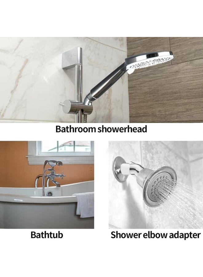 Silvery Adjustable 135 Degree Shower Head With Flexible Hose Handheld Bathtub No Electricity - Image 4