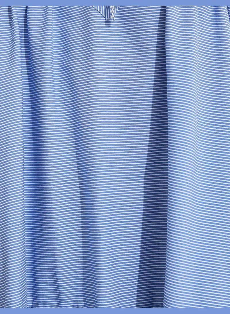 KOTON El Emeği Dress Embroidered Striped Cotton