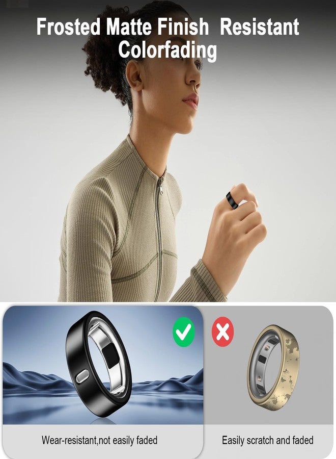 Vigamen 8 Pack Cover Compatible with Oura Ring Gen 4/Oura Ring Gen 3 Horizon/Heritage,Charging Derectly,Matte Texture Wear-Resistant Anti-Scratch TPU Protector for Women Men Working Out Gym(A,Size 13) - Image 5