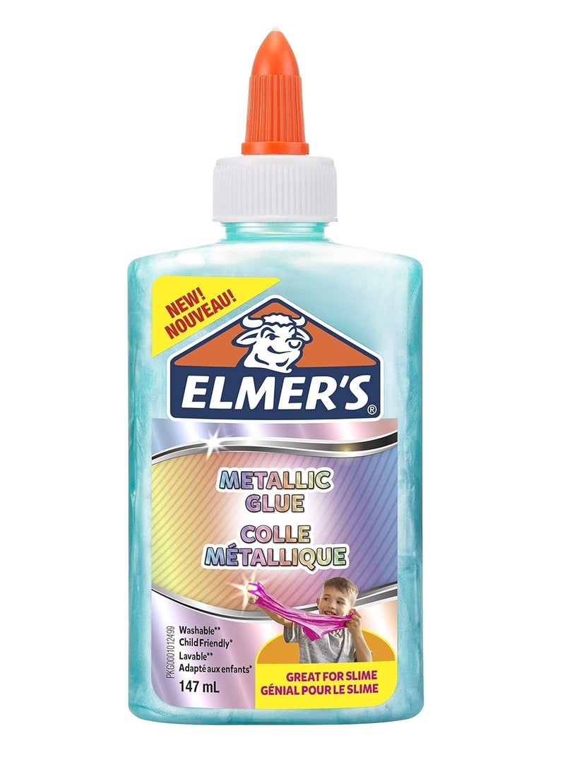 ELMER'S - Washable Color Glue For Slime 147ml Metallic Teal - Image 1