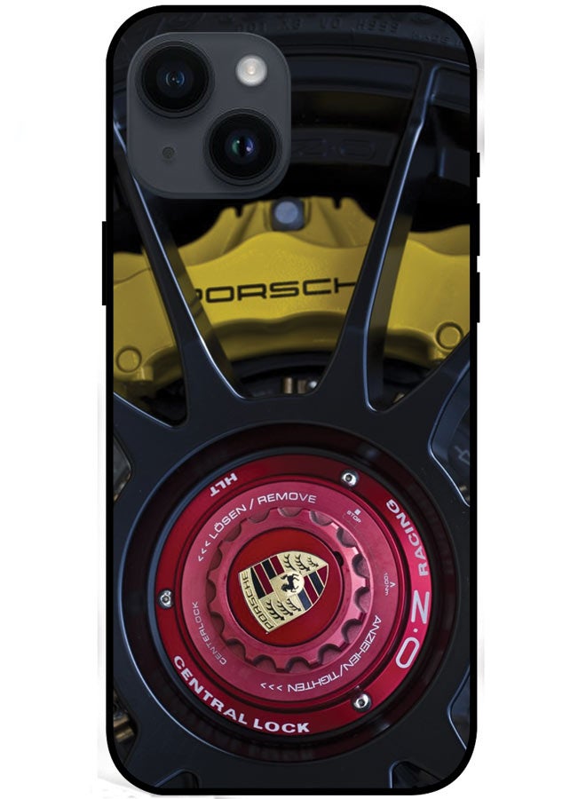 EYE CATCH Protective Case Cover For Apple iPhone 15 Porsche Wheel  - Image 1