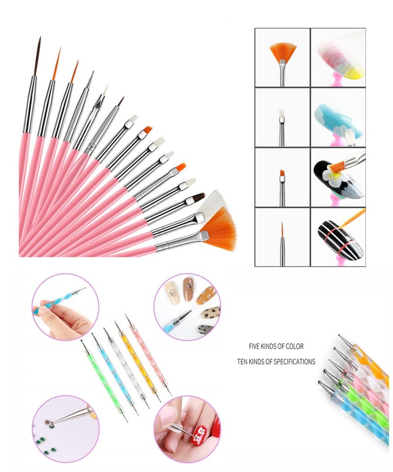 MIUVA Portable UV Lamp LED Dry Nail Kit Manicure Nail Tool Set,Practical Nail Art Set,Electric Nail Drill with UV LED Nail Light ,3D Art Acrylic Nail Tools - Image 4