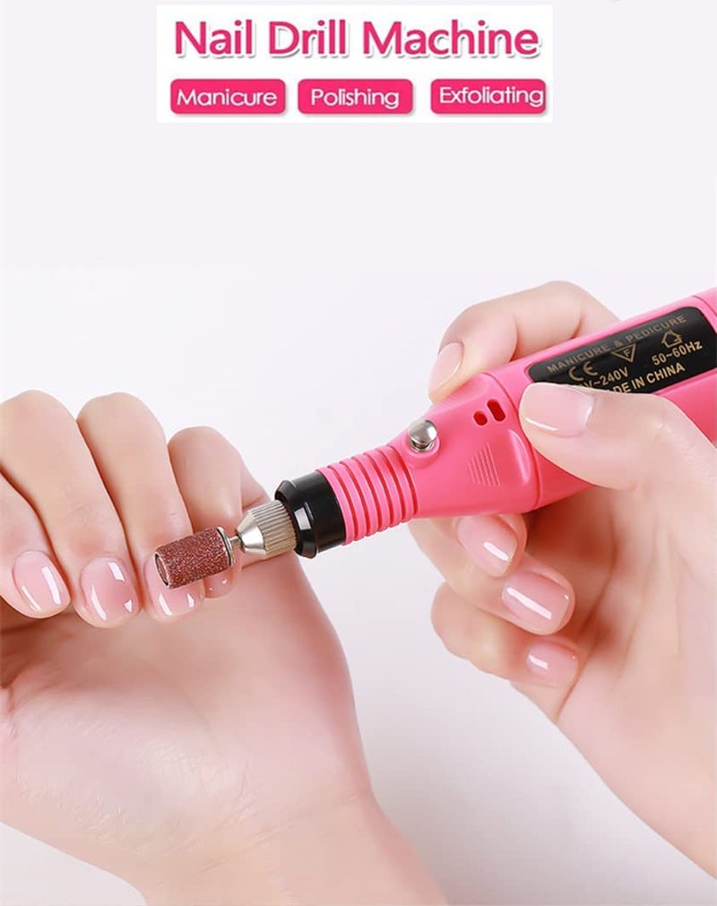 MIUVA Portable UV Lamp LED Dry Nail Kit Manicure Nail Tool Set,Practical Nail Art Set,Electric Nail Drill with UV LED Nail Light ,3D Art Acrylic Nail Tools - Image 3