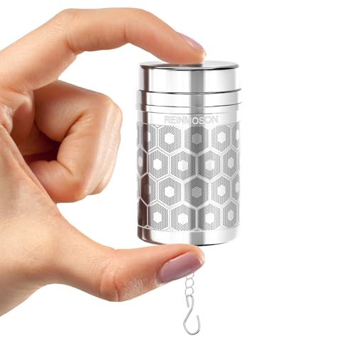 Reinmoson Mini Tea Strainers for Loose Tea, Extra Fine Mesh Tea Infuser, 304 Stainless Steel & Updated Slim Threaded Lid, Loose Leaf Tea Steeper for Black Tea, Rooibos, etc - Image 1