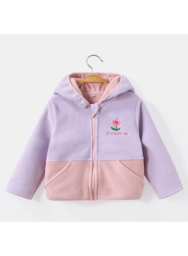 Children's Wear Girls' Baby Autumn And Winter Casual Sports Jacket Toddler Warm Versatile Hoodie Trendy - Image 3