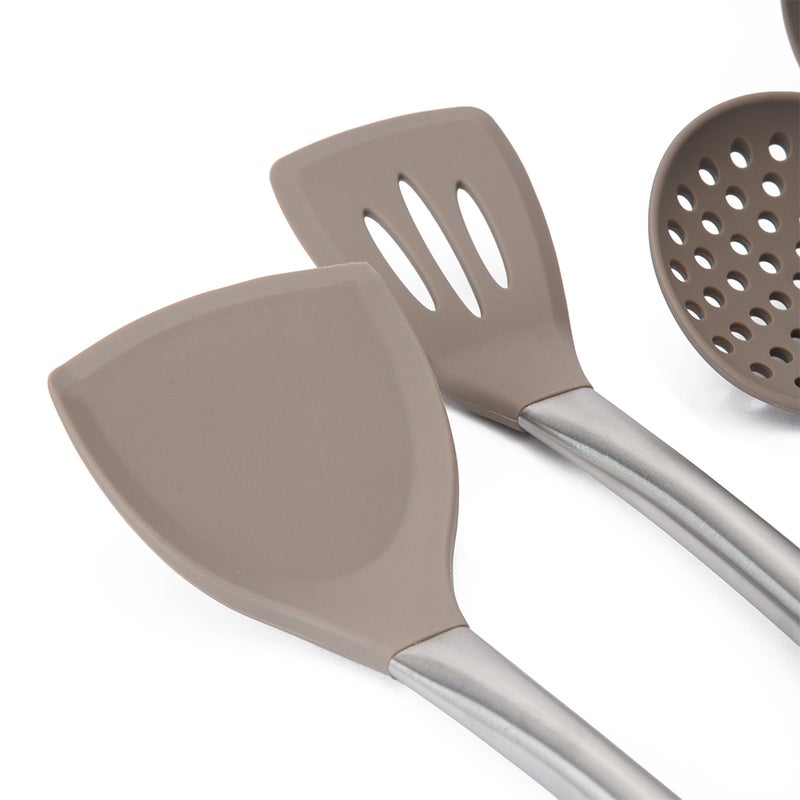 Silicone Kitchen Utensils Set, Metal, 7 Pcs. - Image 3