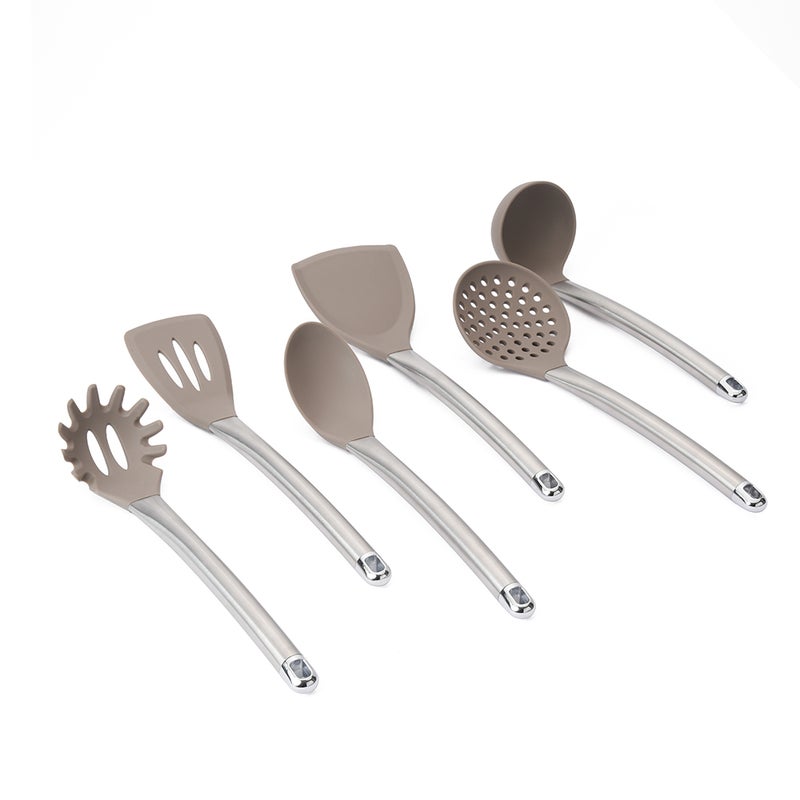 Silicone Kitchen Utensils Set, Metal, 7 Pcs. - Image 2