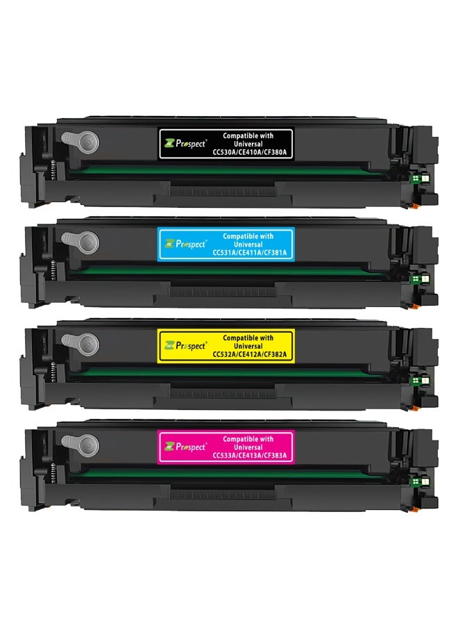 Prospect Toner Cartridge 205A Full Set CF530A BK CF531A CF532A CF533A Full Set Compatible with HP Color LaserJet Pro MFP M180n M181fw M154A M154NW ( Black Cyan Yellow Magenta 4-Pack )  - Image 3