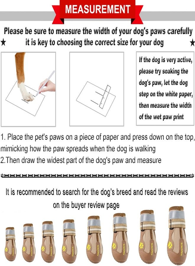 QUMY Dog Shoes for Large Dogs, Medium Dog Boots & Paw Protectors for Winter Snowy Day, Summer Hot Pavement, Water-Resistant in Rainy Weather, Outdoor Walking, Indoor Hardfloors Skid-Resistant Sole - Image 2