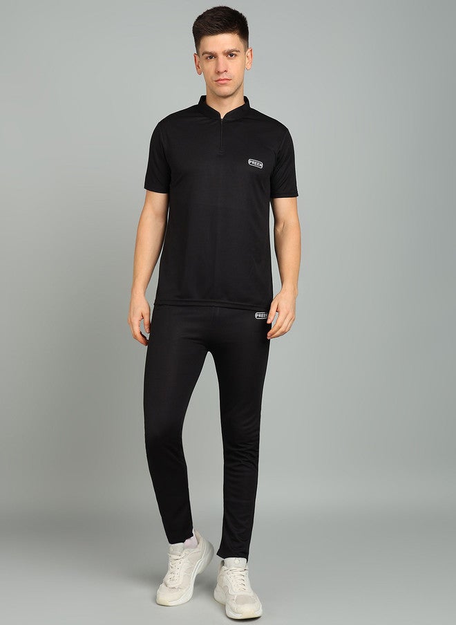 PREEN Self Design Black T-Shirt and Trousers Co-Ords - Image 1