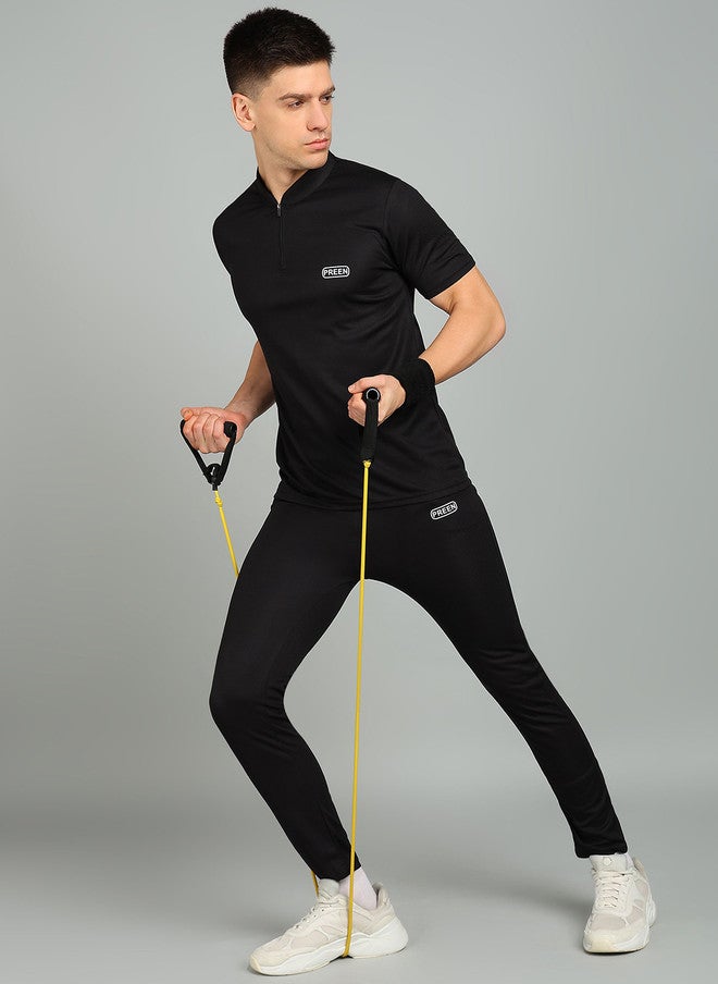 PREEN Self Design Black T-Shirt and Trousers Co-Ords - Image 4