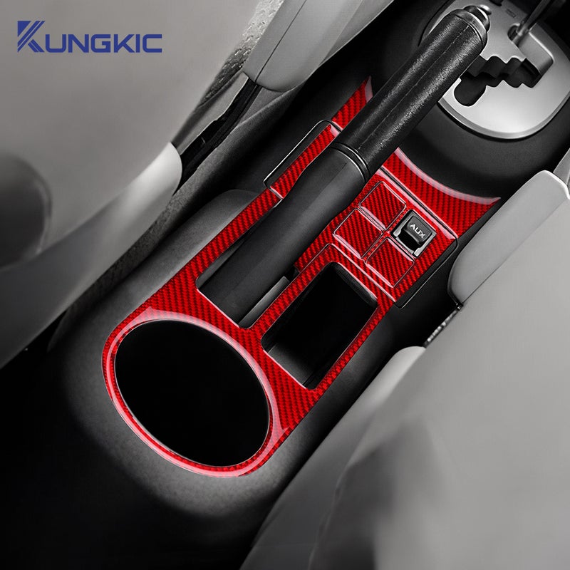 For Toyota Yaris 2006-2011 Real Soft Carbon Fiber Sticker LHD RHD Car Gear Handbrake Water Cup Accessories - Image 3