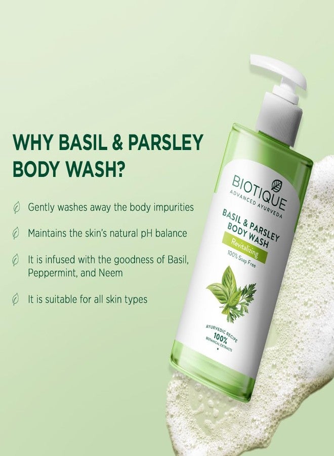 Biotique Basil & Parsley Revitalizing Body Wash 300ml - Image 3