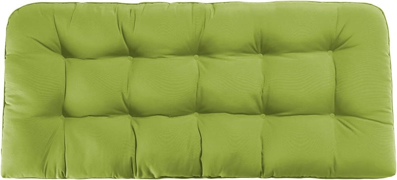 ATOOTFUSION Outdoor Chair Cushions, Waterproof Tufted Overstuffed U-Shaped Memory Foam Bench Cushion for Swing Loveseat Patio Funiture, 48" x 18" x 5" (Mehndi) - Image 5