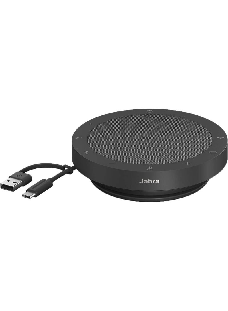Jabra Speak2 55 UC Portable Bluetooth Speakerphone, 4 Beamforming Noise-Cancelling Microphones, 50mm Full-Range Speaker, Full-Duplex Audio, Wideband Audio, USB-C & USB-A, Bluetooth 5.1, Up to 12 Hours Battery, IP64, Zoom & Google Meet Certified, Dark Grey | 2755-209 - Image 3