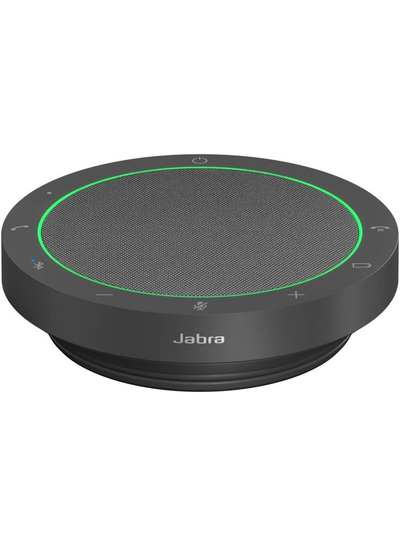 Jabra Speak2 55 UC Portable Bluetooth Speakerphone, 4 Beamforming Noise-Cancelling Microphones, 50mm Full-Range Speaker, Full-Duplex Audio, Wideband Audio, USB-C & USB-A, Bluetooth 5.1, Up to 12 Hours Battery, IP64, Zoom & Google Meet Certified, Dark Grey | 2755-209 - Image 1