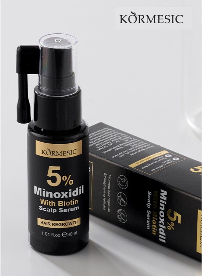 Kormesic 5% Minoxidil Hair Growth Serum For Men and Women, Biotin Hair Serum, Hair Growth, Prevent Scalp Hair Loss - Image 3