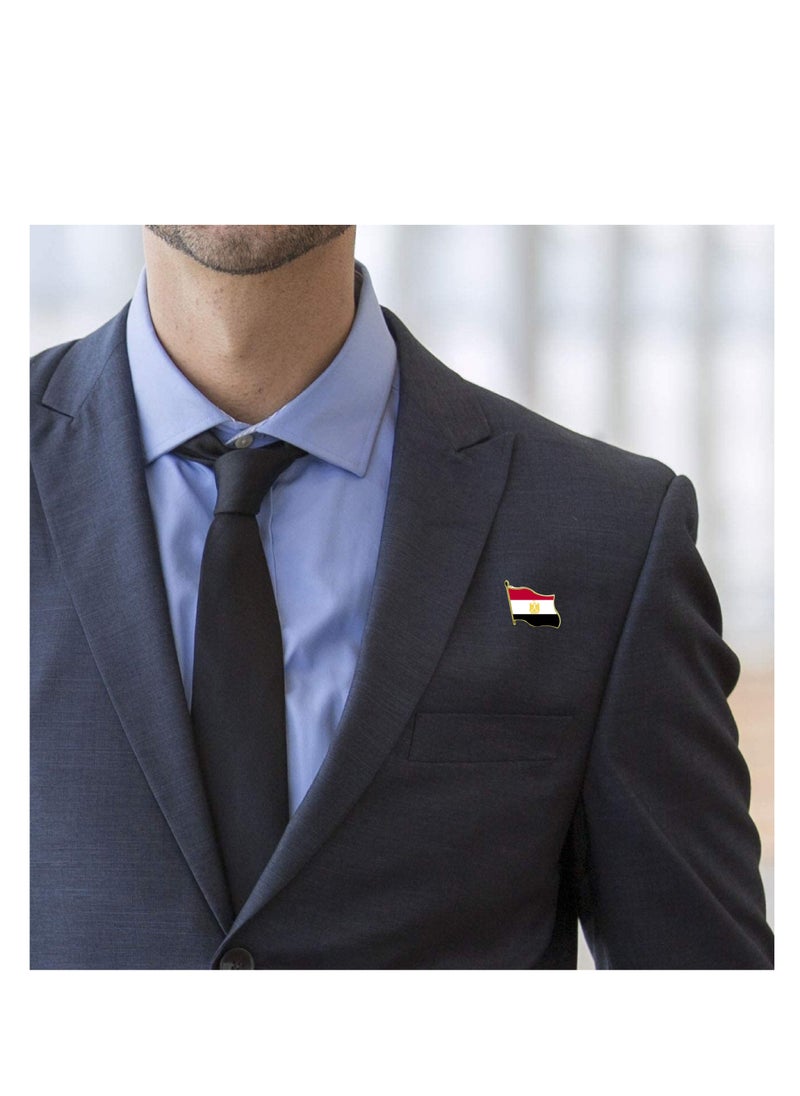PRINTSHOP4ME - Egypt National Flag Lapel Pins and Brooch Badge to show your patriotism for Egypt (Flag Badge) - Image 1