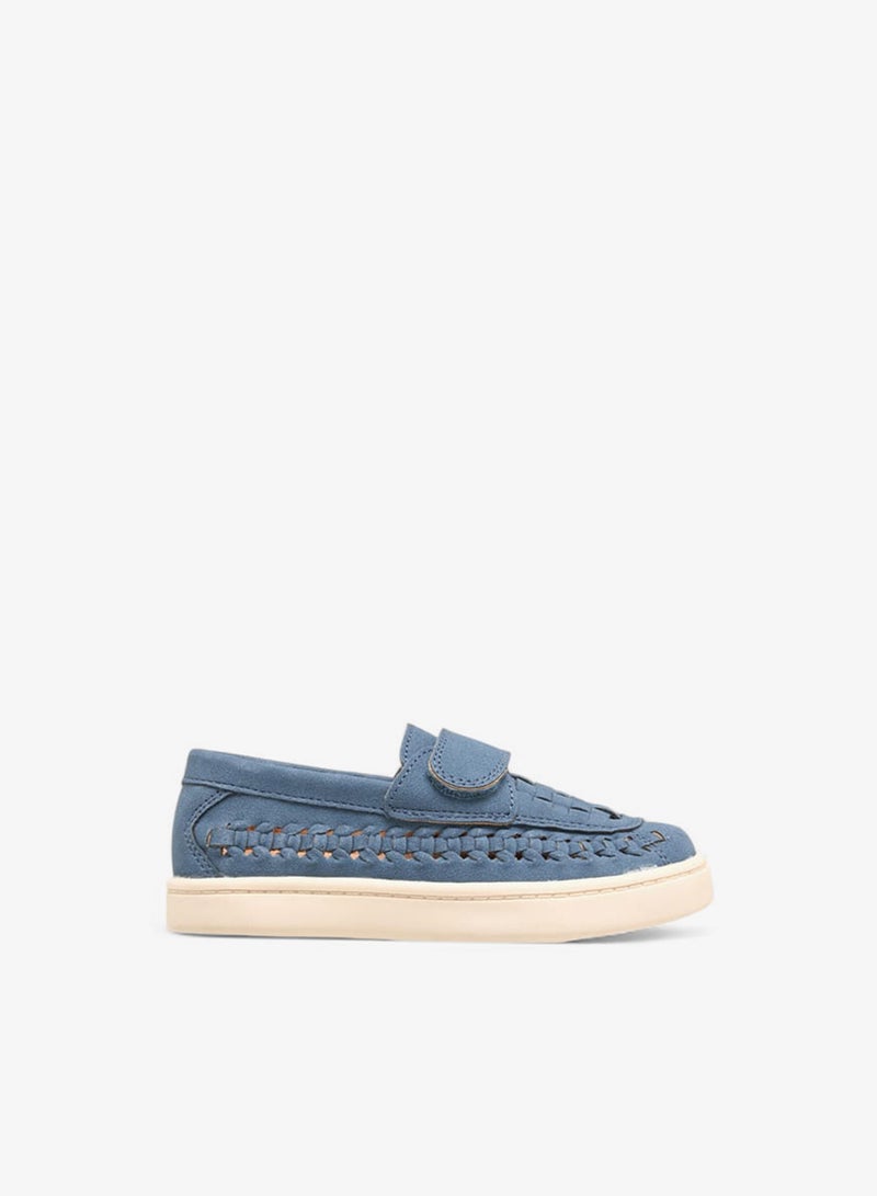 Barefeet Boys Weave Textured Loafers With Hook And Loop Closure Ramadan Collection - Image 1