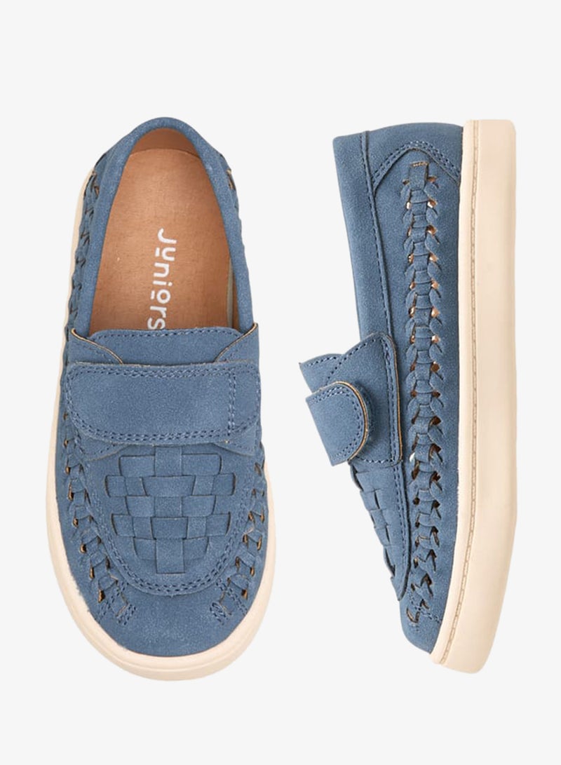 Barefeet Boys Weave Textured Loafers With Hook And Loop Closure Ramadan Collection - Image 2